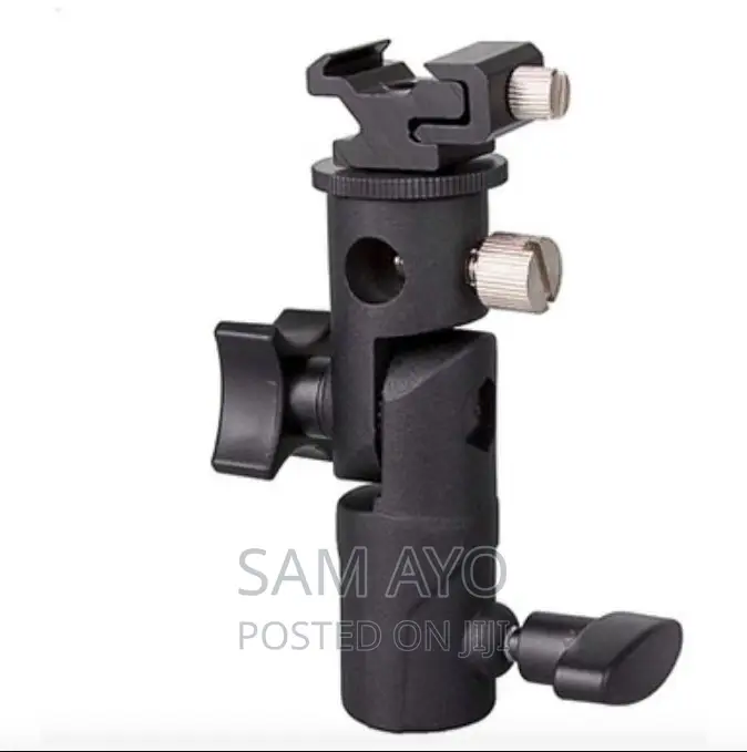Multipurpose E-Type Flash Umbrella Holder, Metal Hot Shoe