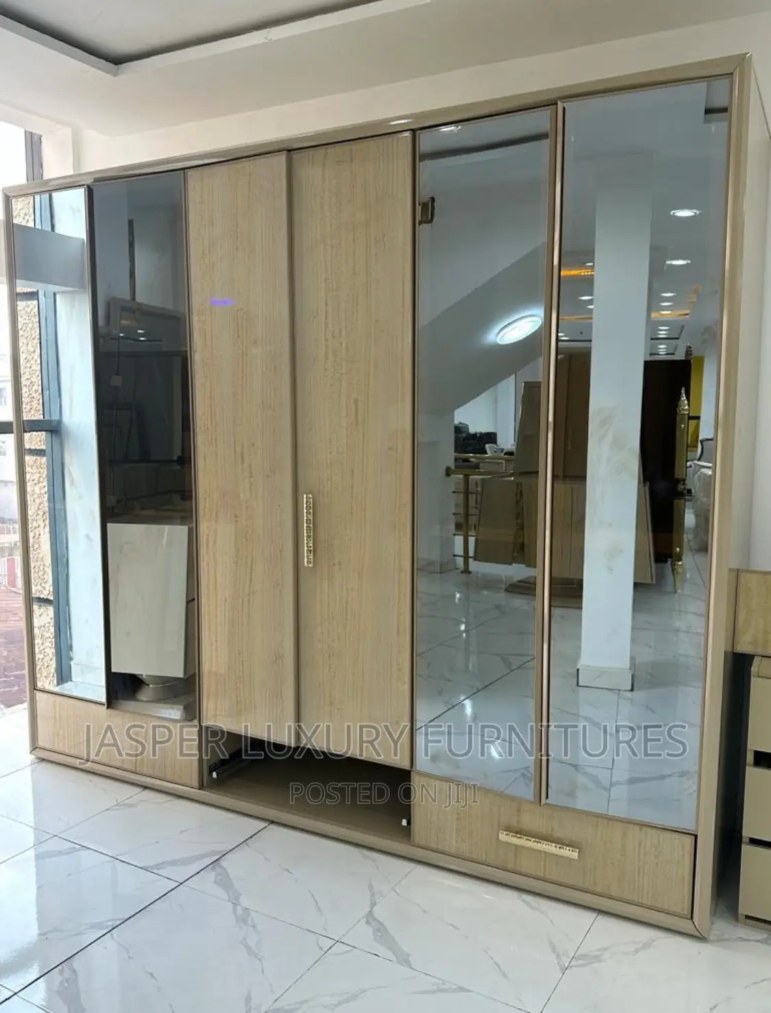 Bed Frame, Dressing Mirror and Wardrobe