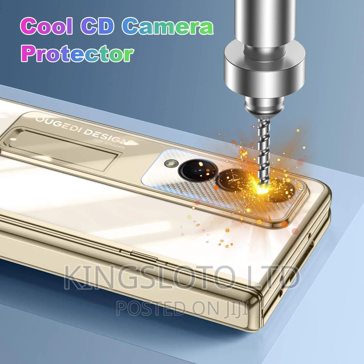 Samsung Z Fold 3 Case: Electroplated Transparent and Stand