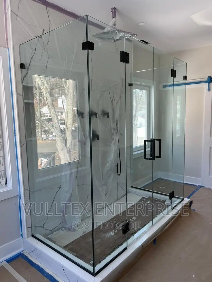 Double Glass Door Bathroom Cubicle