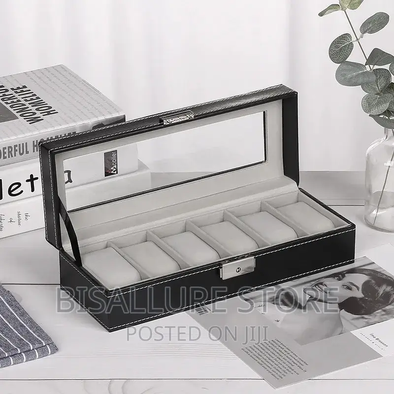 Leather Watch Organizer Storage Box
