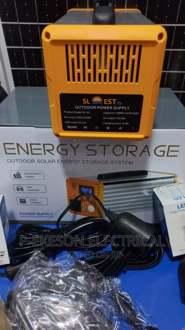 P E Energy 300w Solar Generator – 24ah Lithium Battery + 50w Panel