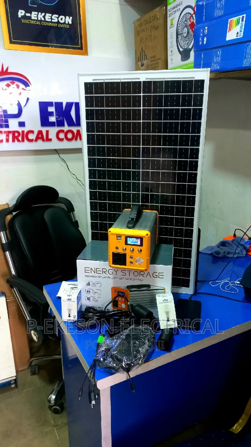 P E Energy 300w Solar Generator – 24ah Lithium Battery + 50w Panel