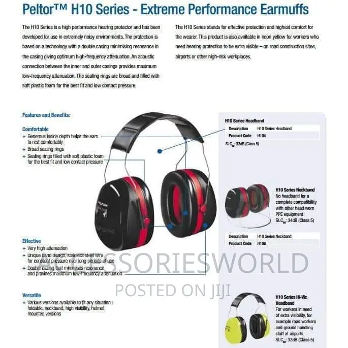 3M H10A Peltor Optime 105 Earmuffs