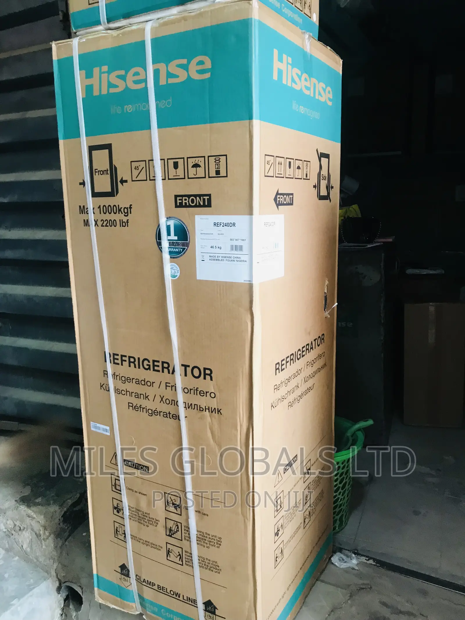Hisense Double Door Refrigerator – REF240DR – 240L