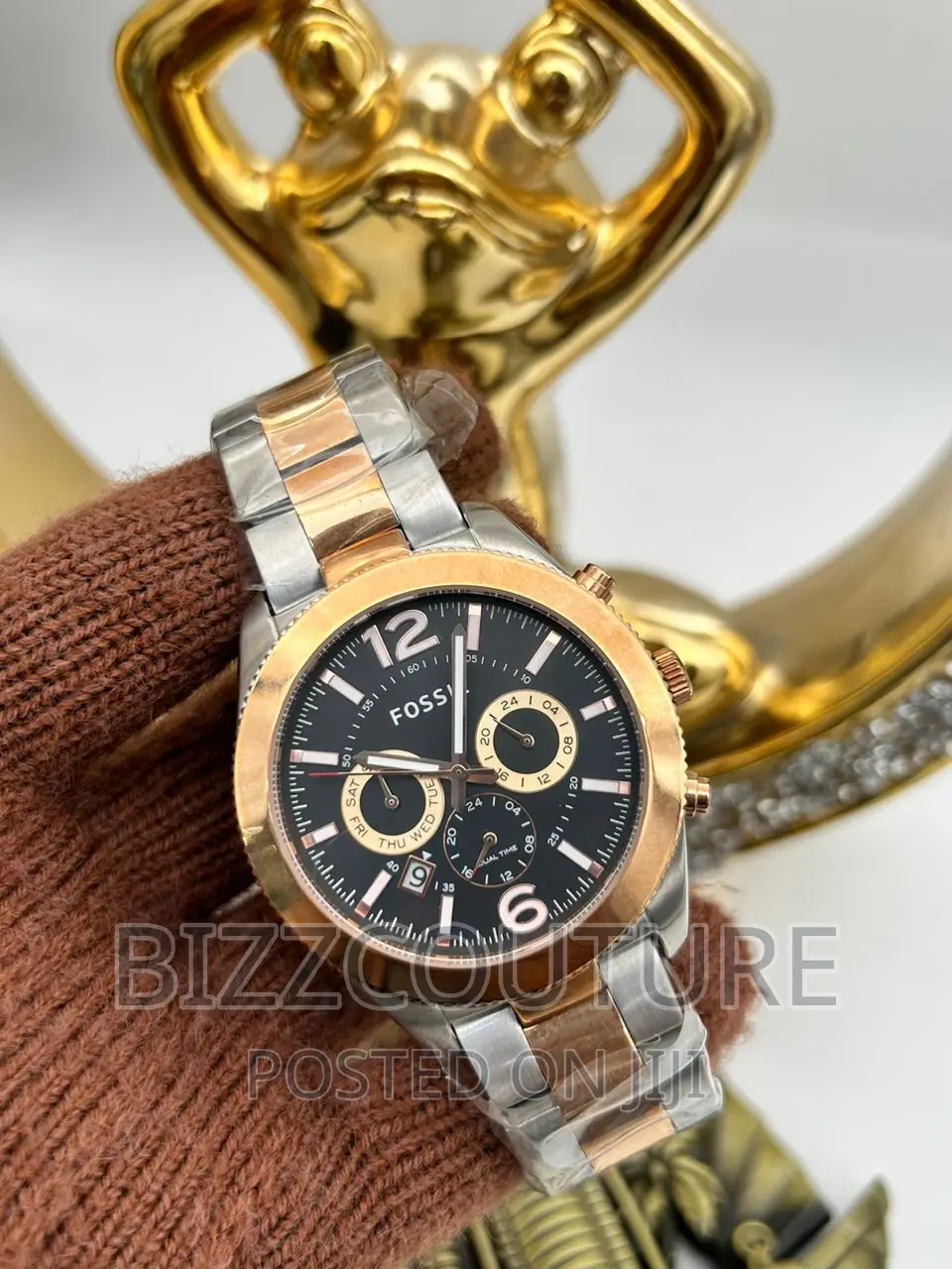 Original FOSSIL Gold Chain Watch Available in Store