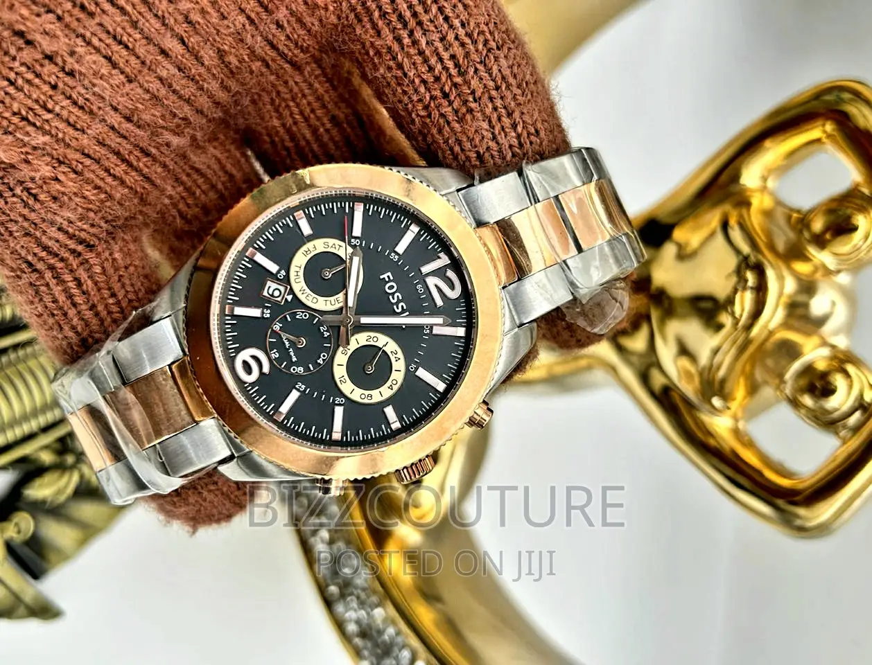 Original FOSSIL Gold Chain Watch Available in Store