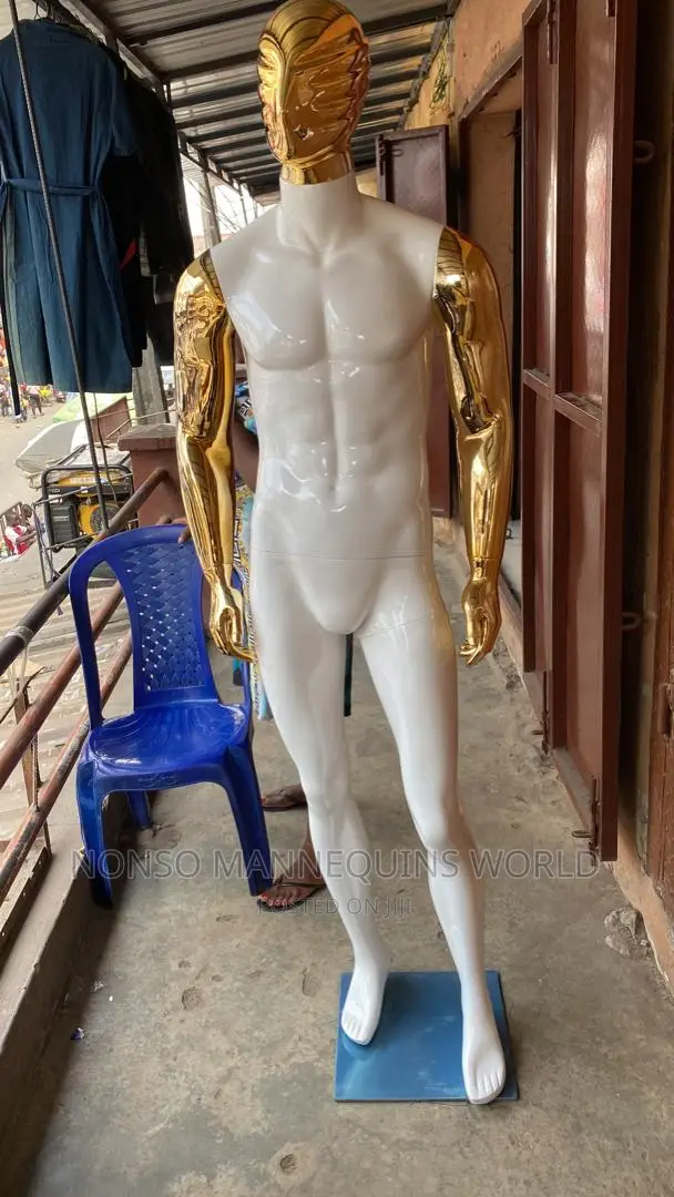 Gold N White Huge Fibre Display Mannequin