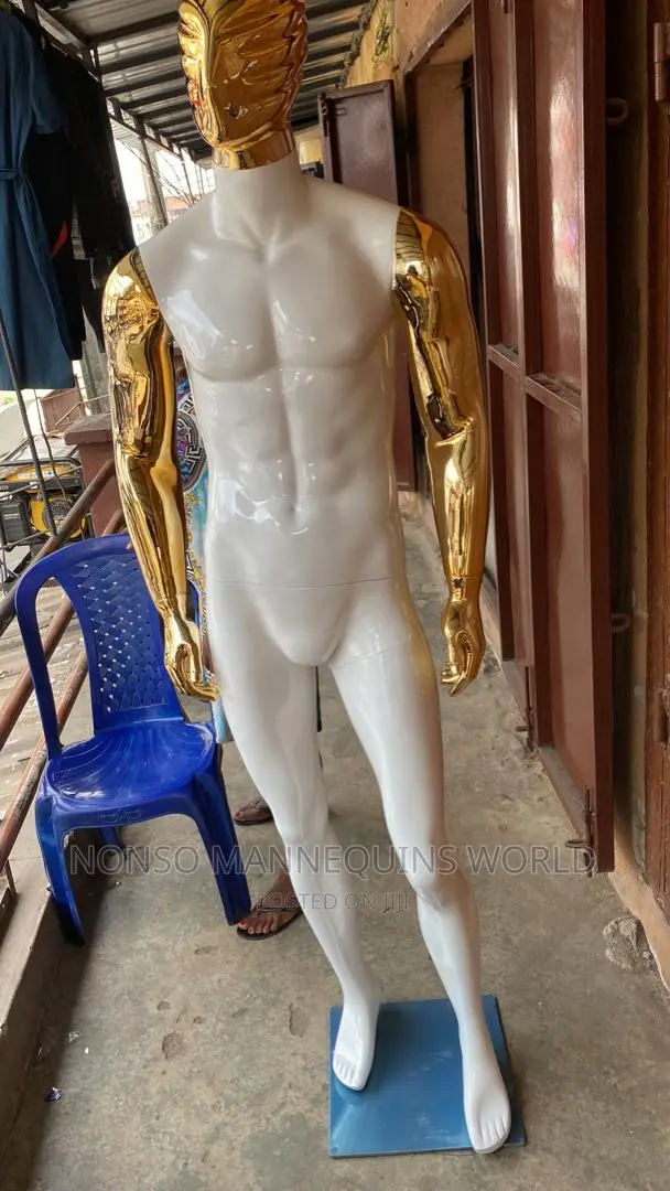 Gold N White Huge Fibre Display Mannequin