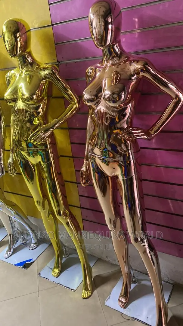 Gold Rose Gold Chrome Size 8 Female Faceless Mannequin