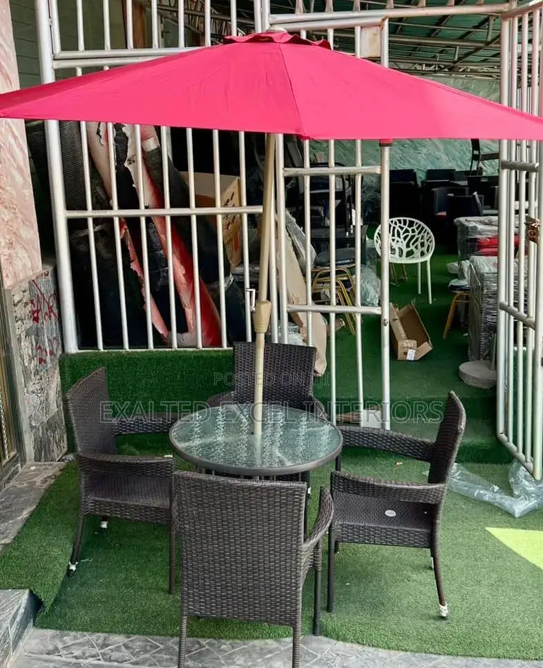 Quality Multi Purpose Chairs and Table With Umbrella.