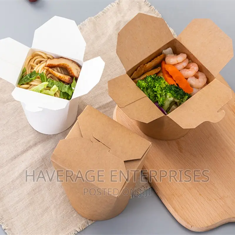 Foldable French Fries Box/Noodles Takeaway Food Boxes 300pcs