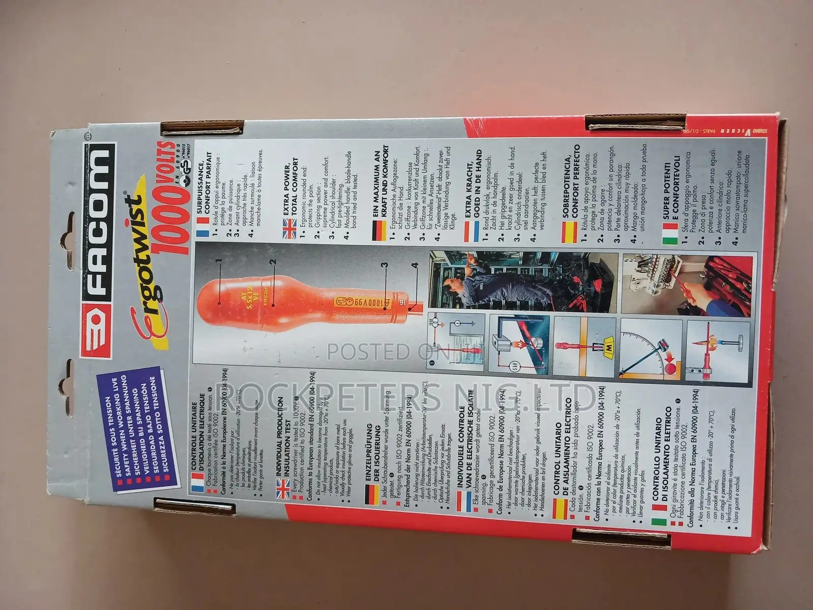 6pc Facom Ay.Ve2pb Electrician Screw Driver Set