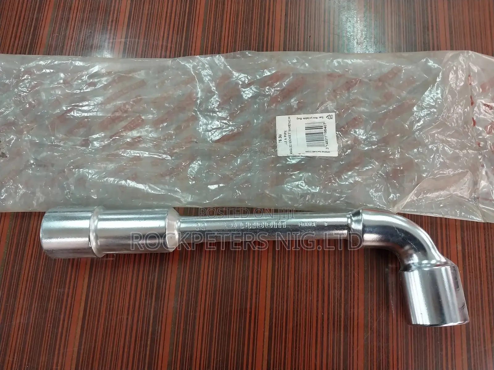 Facom 75.30 Angled L- Shaped Open-socket Wrench – 30mm.