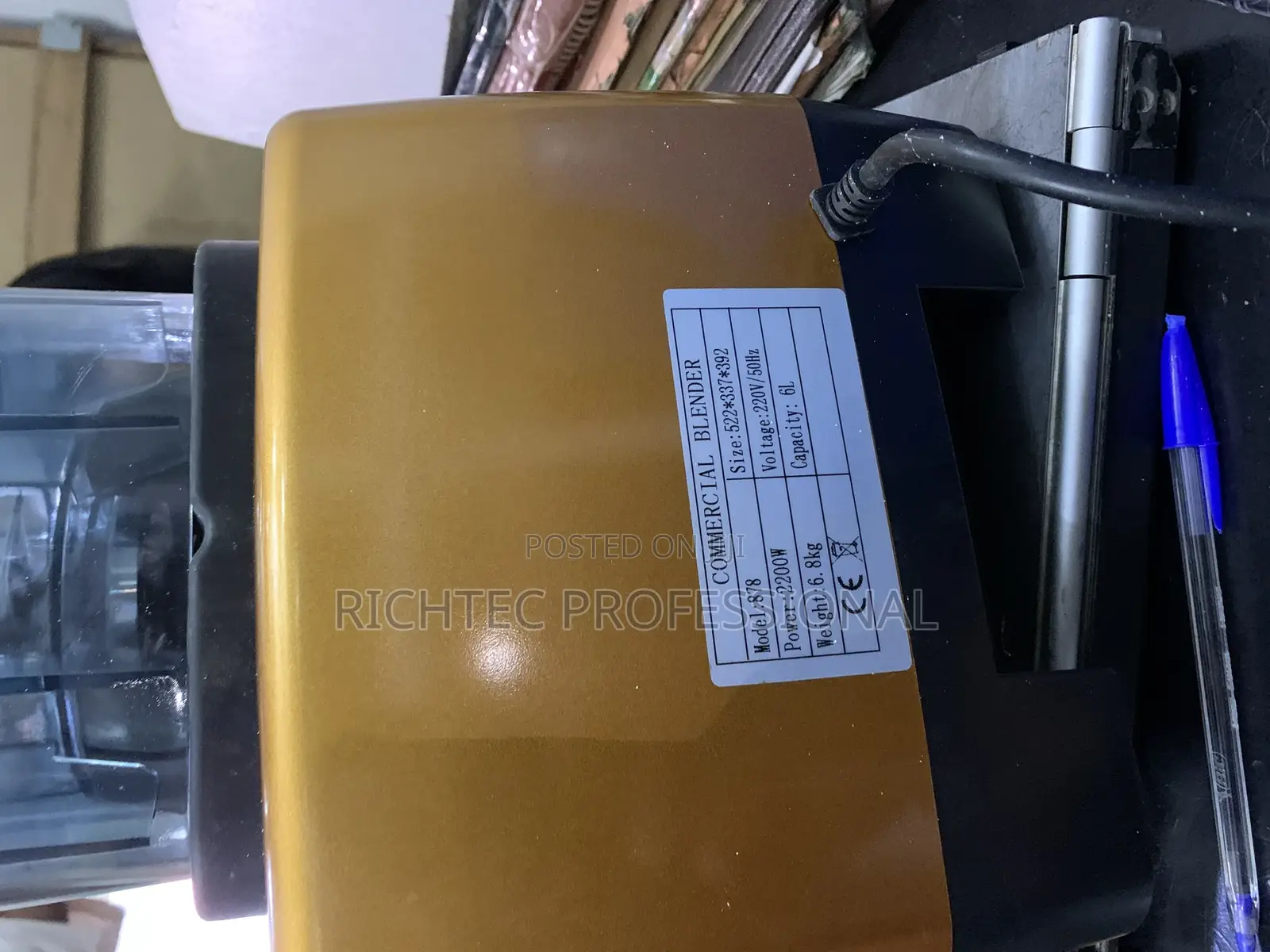 High Quality Industrial 6 Liters Blender