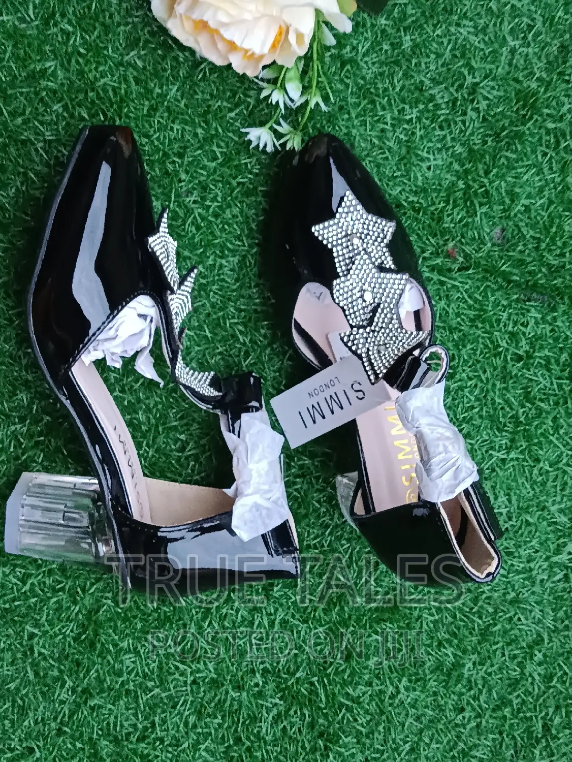 Girls Dress Glass Heels Covered Shoes