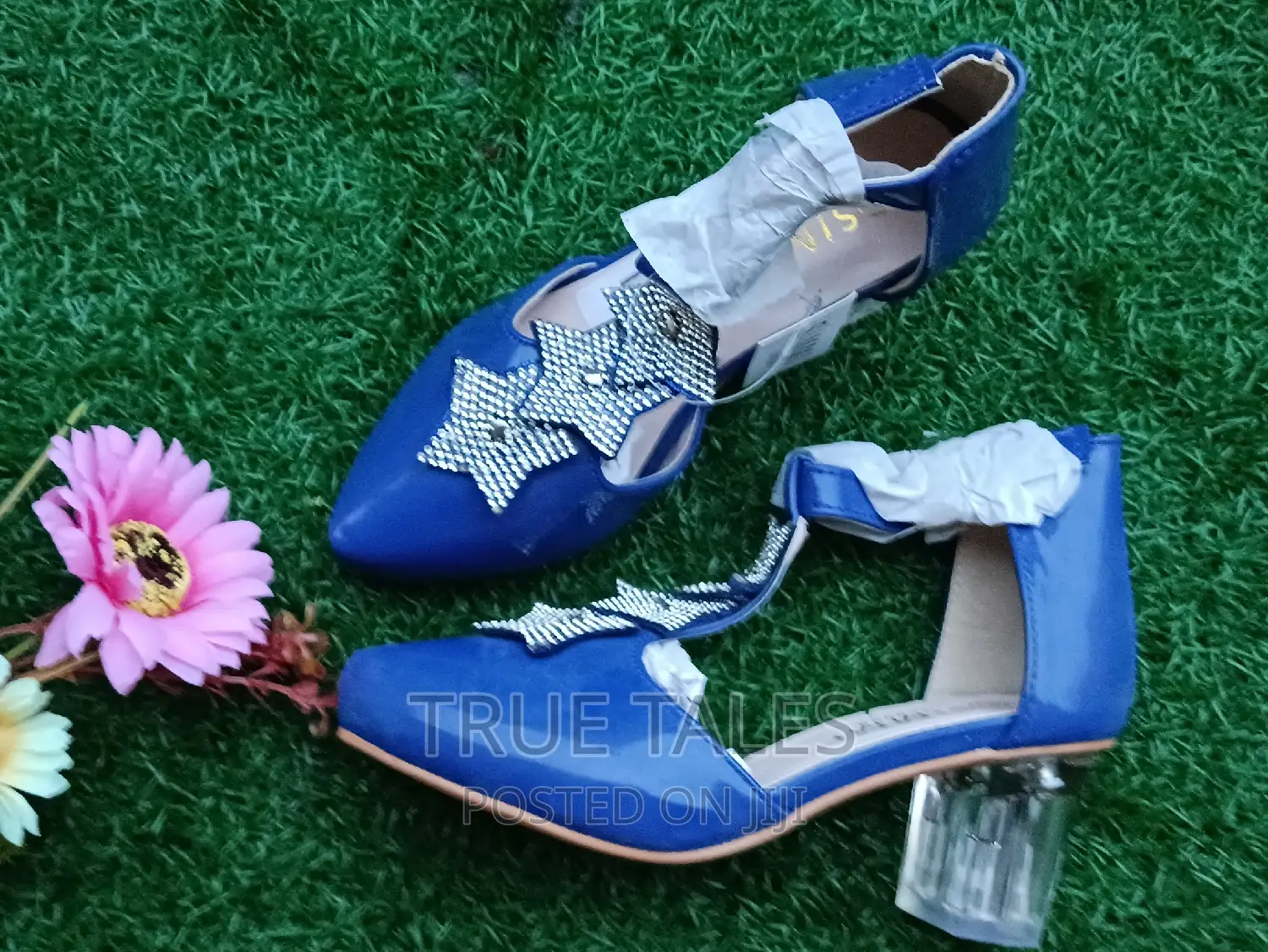 Girls Dress Glass Heels Covered Shoes