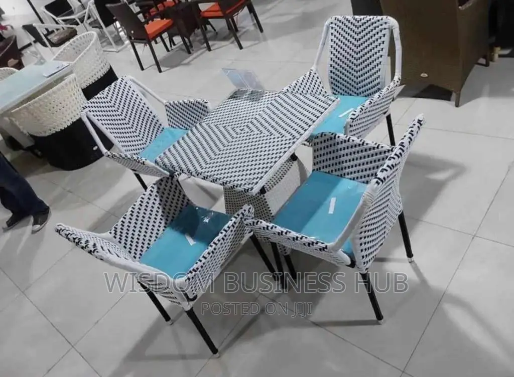 Restaurants Chairs, (1 Center Table and 4 Chairs)