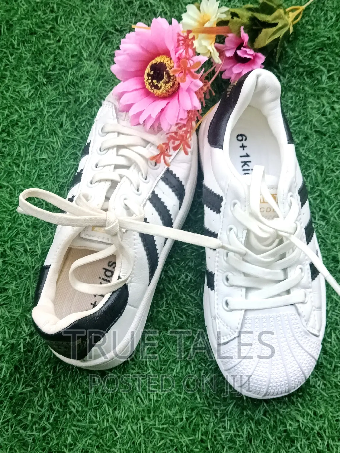 Boy's Black/White Stripes Canvas Sneakers