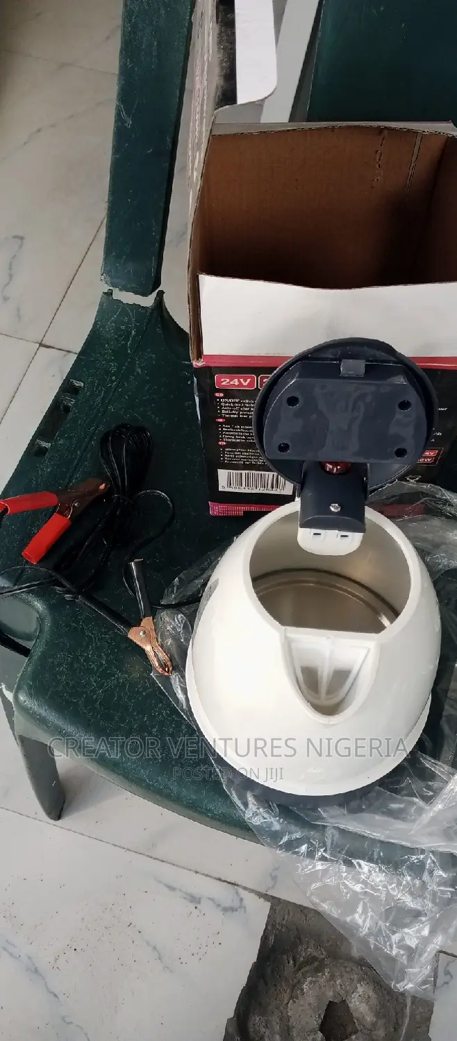 DC Kettle Electric 12V ,1lrt Quick Boiler, Anti-Rust Body.