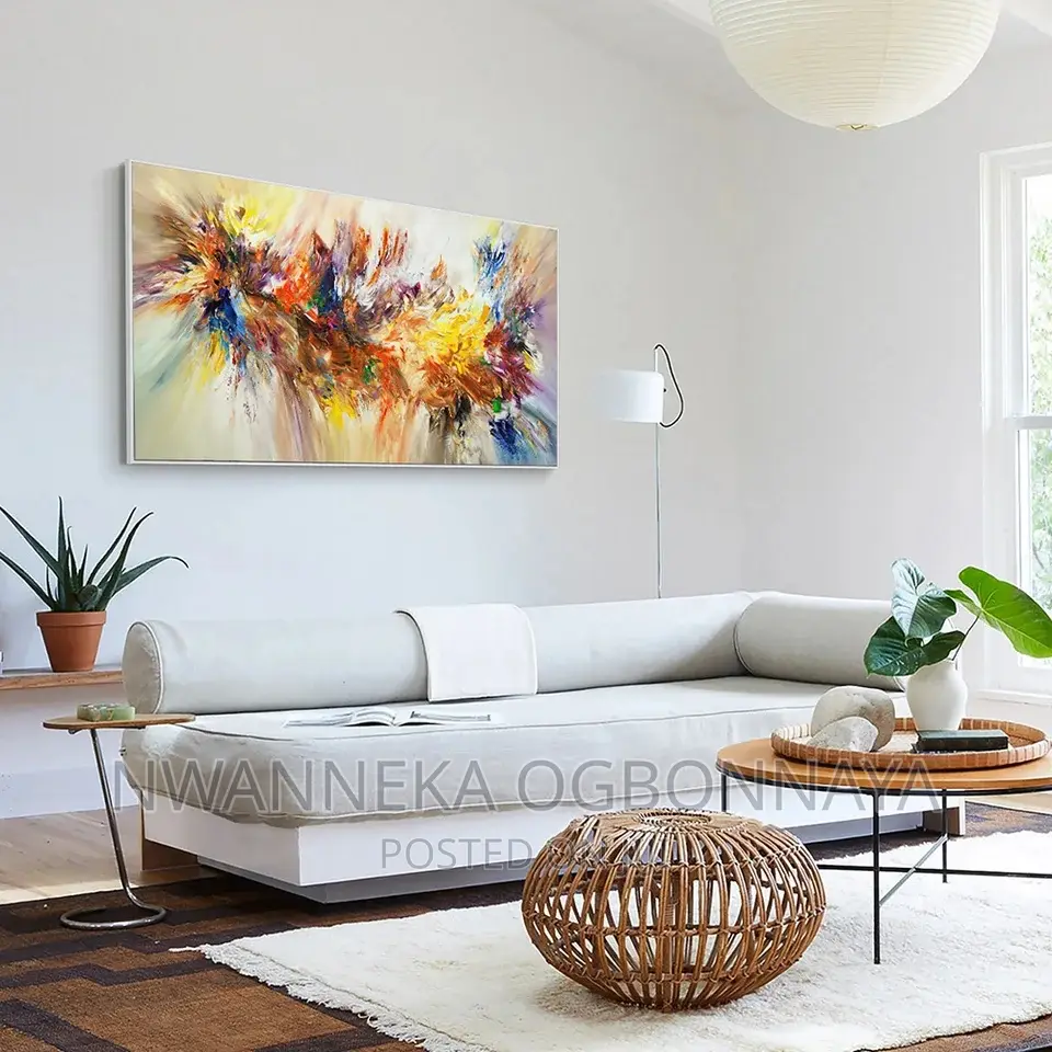 Abstract Painting Art Colorful Bloom Flower
