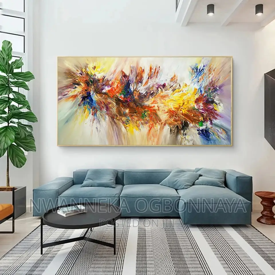 Abstract Painting Art Colorful Bloom Flower