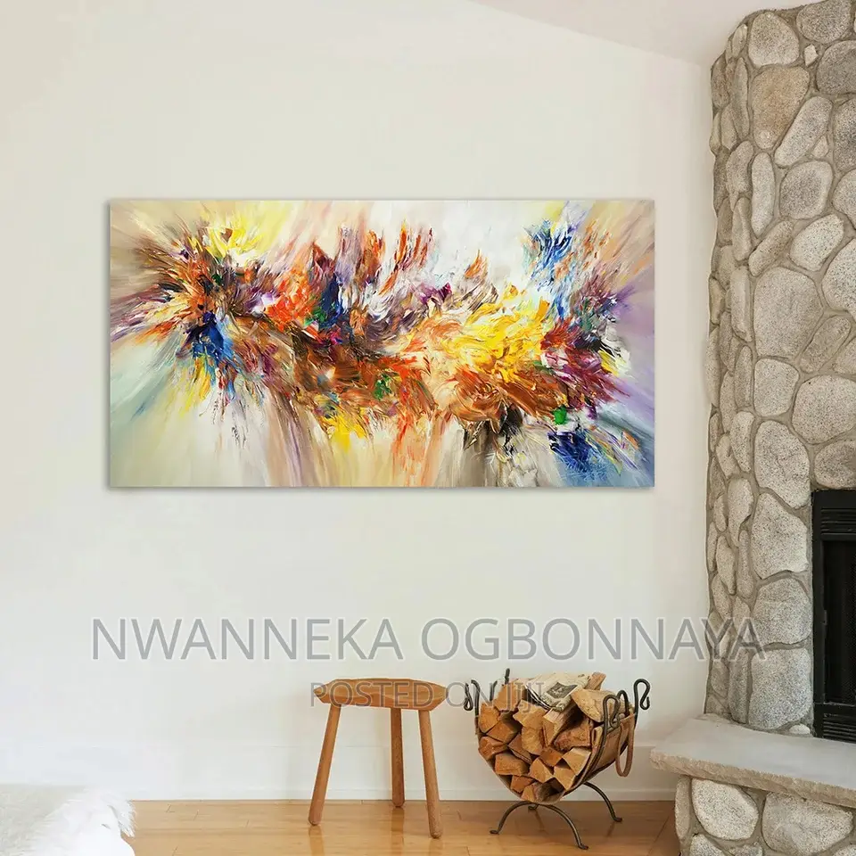Abstract Painting Art Colorful Bloom Flower