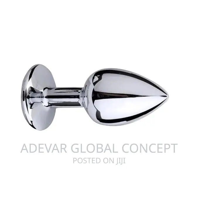 Butt Plug With Crystal Jewelry Stainless Steel (Medium)