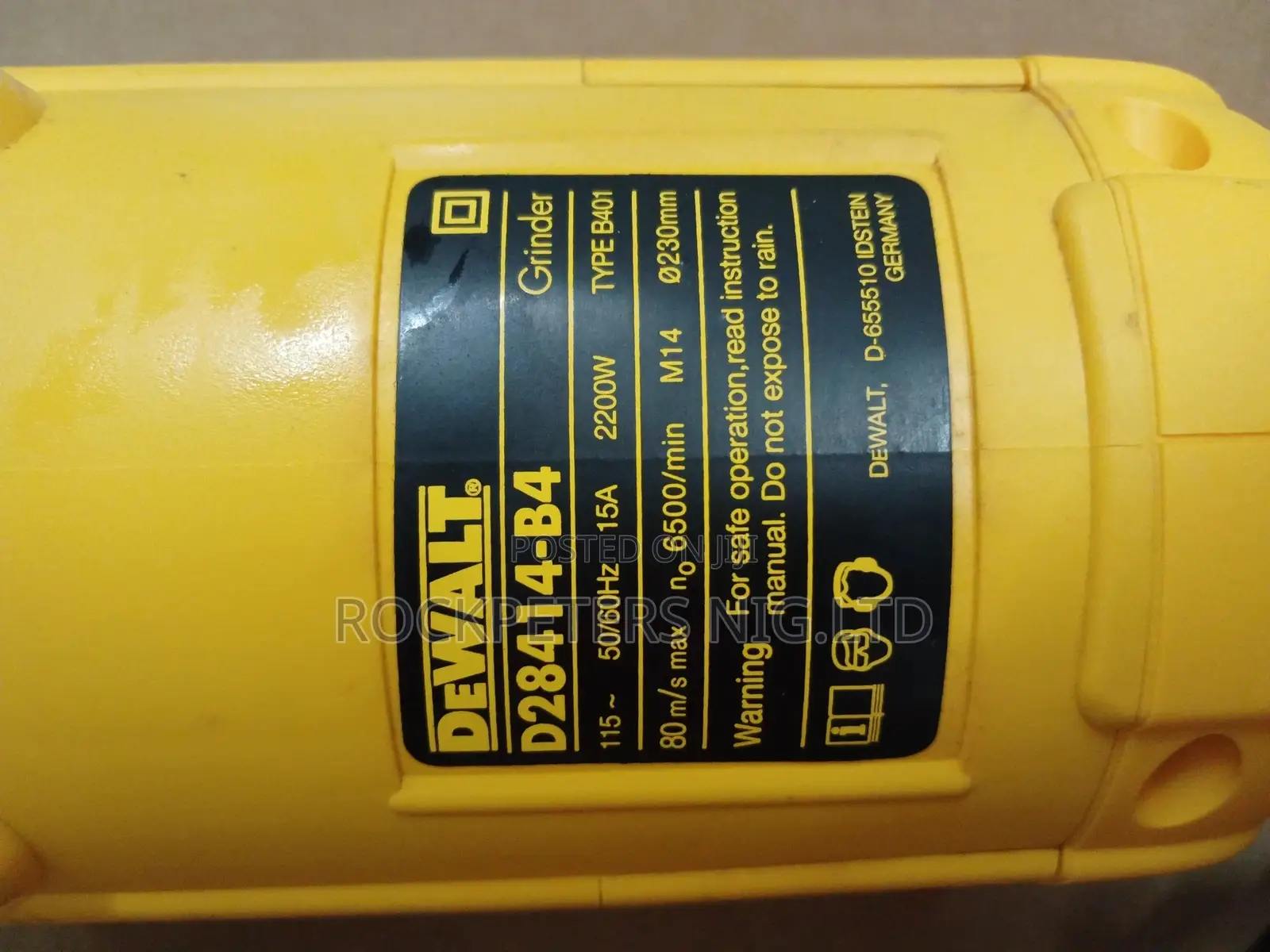 Dewalt D28414-B4 115v, 230mm,2200w Large Angle Grinder