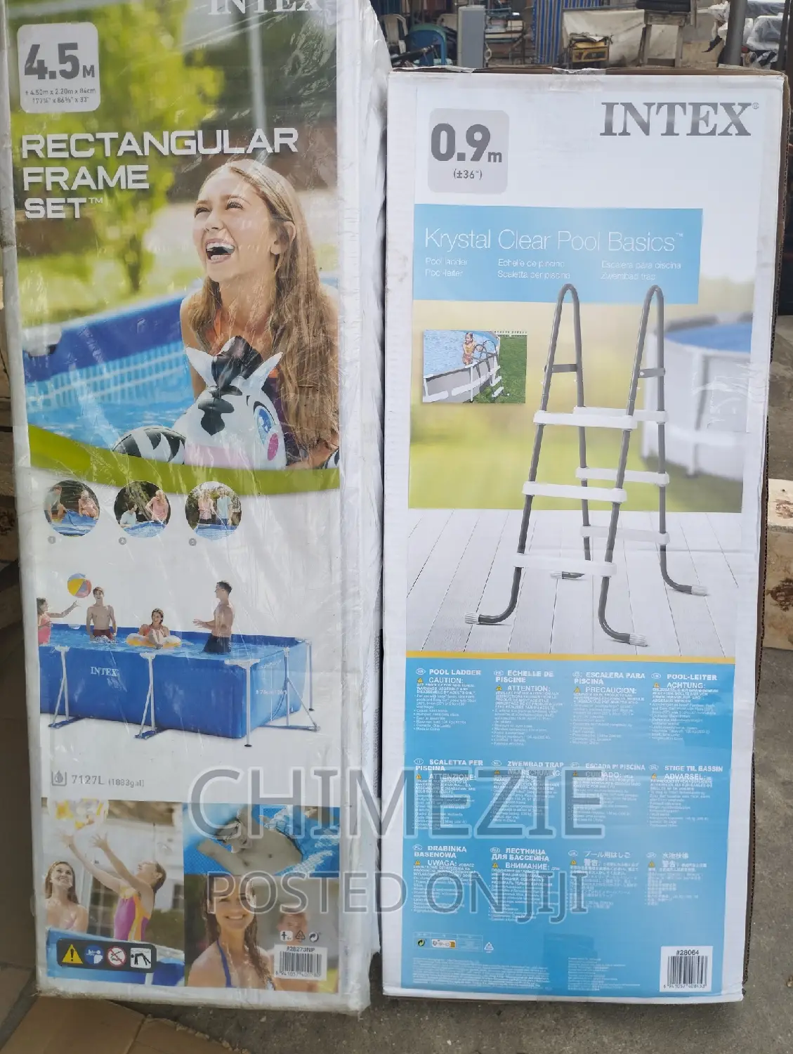Intex Set Swimming Pools With Ladder 15ft X 7ft X 35"