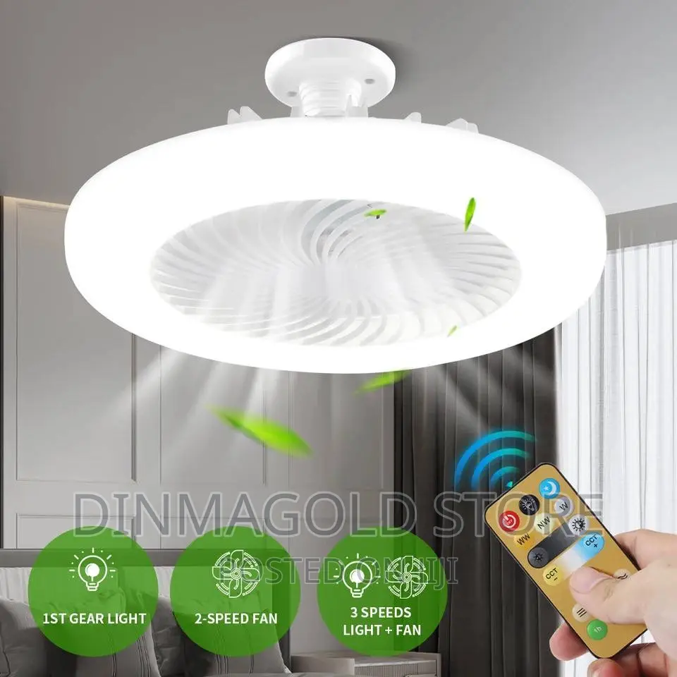 Ceiling Fan With Light and Remote Control
