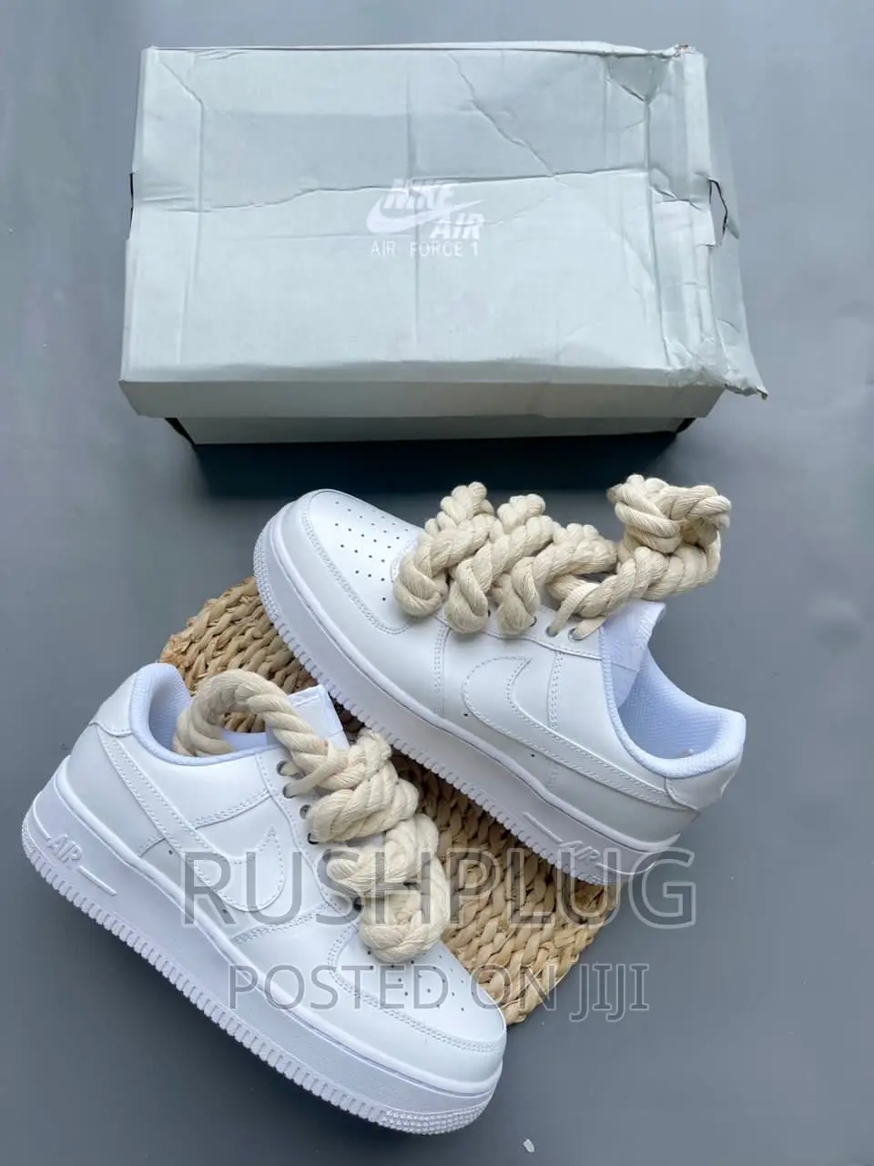 Nike Airforce Big Sole “Double White” Sneakers