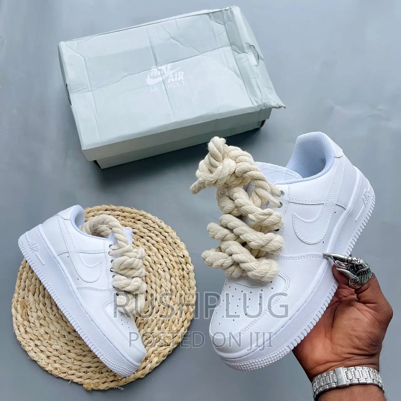 Nike Airforce Big Sole “Double White” Sneakers