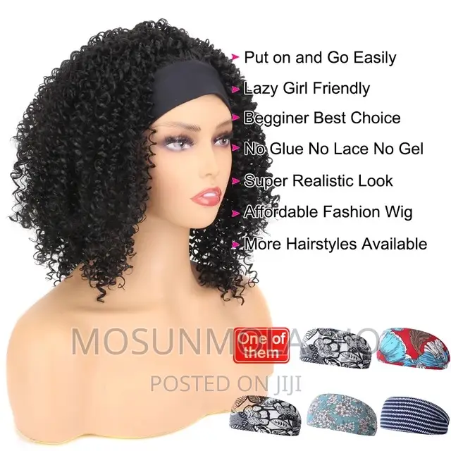 12 Inches Quality Glueless Synthetic Headband Hair Wig