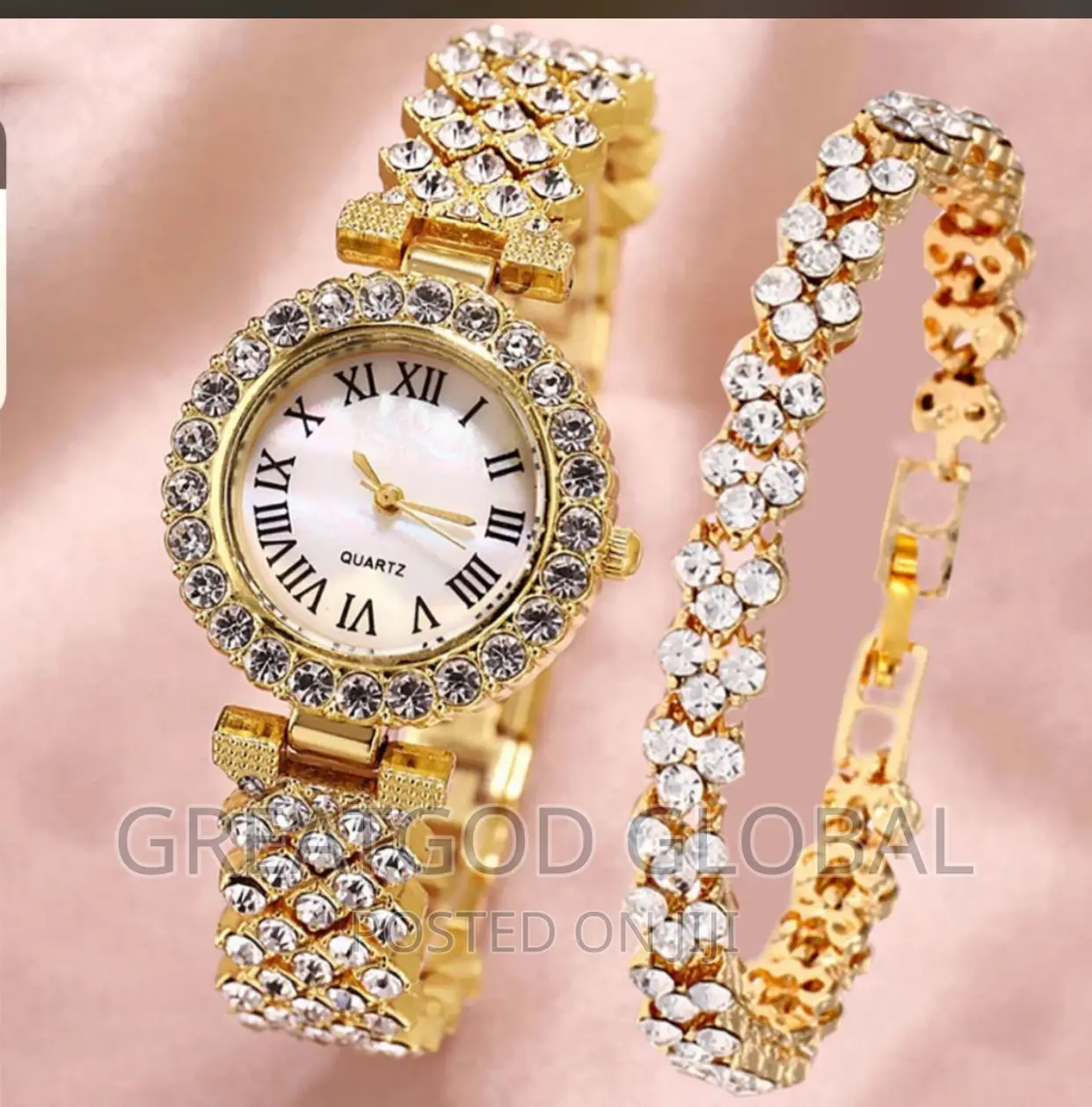 Ladies Designer Wristwatch and Bangle