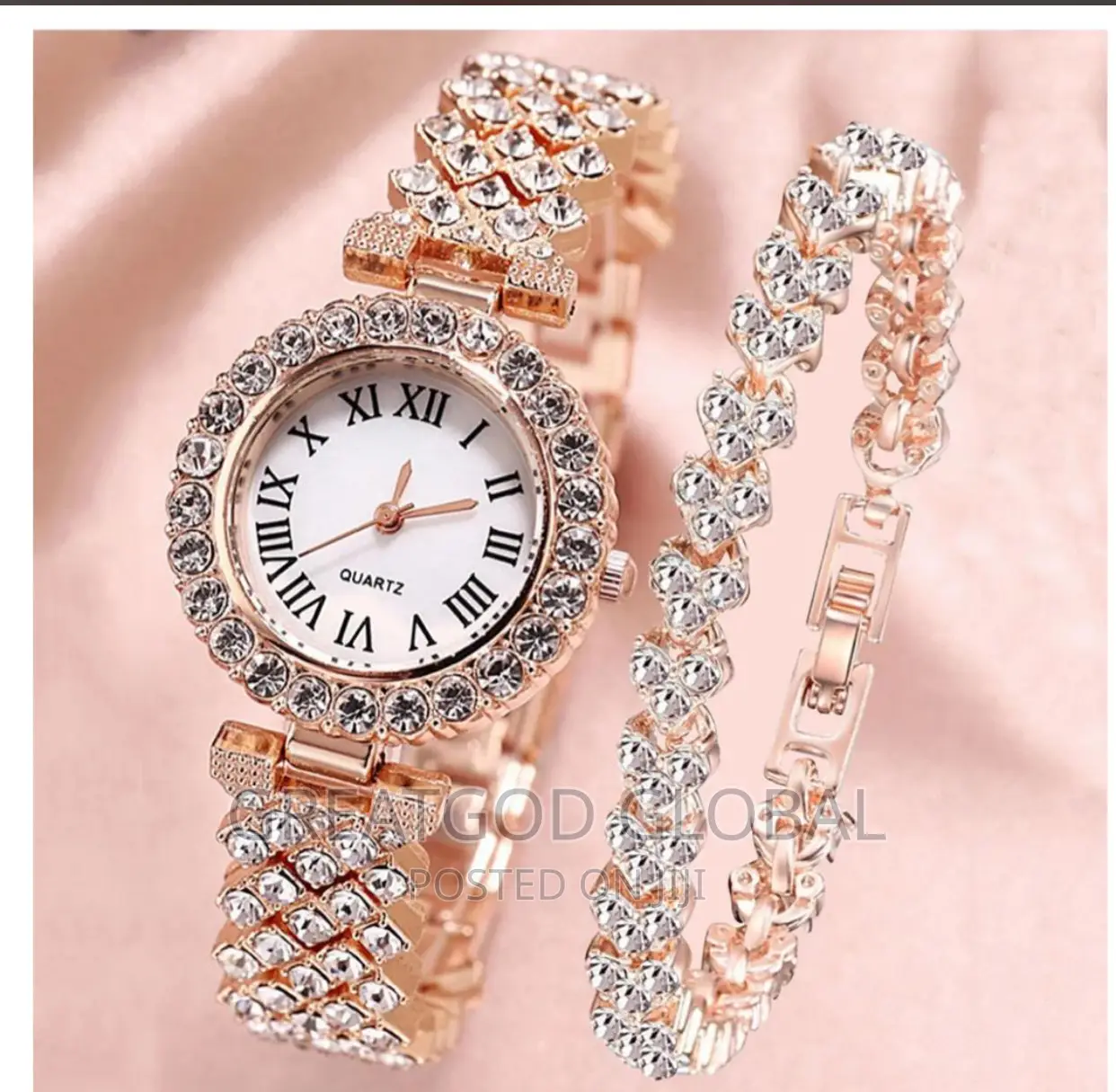 Ladies Designer Wristwatch and Bangle