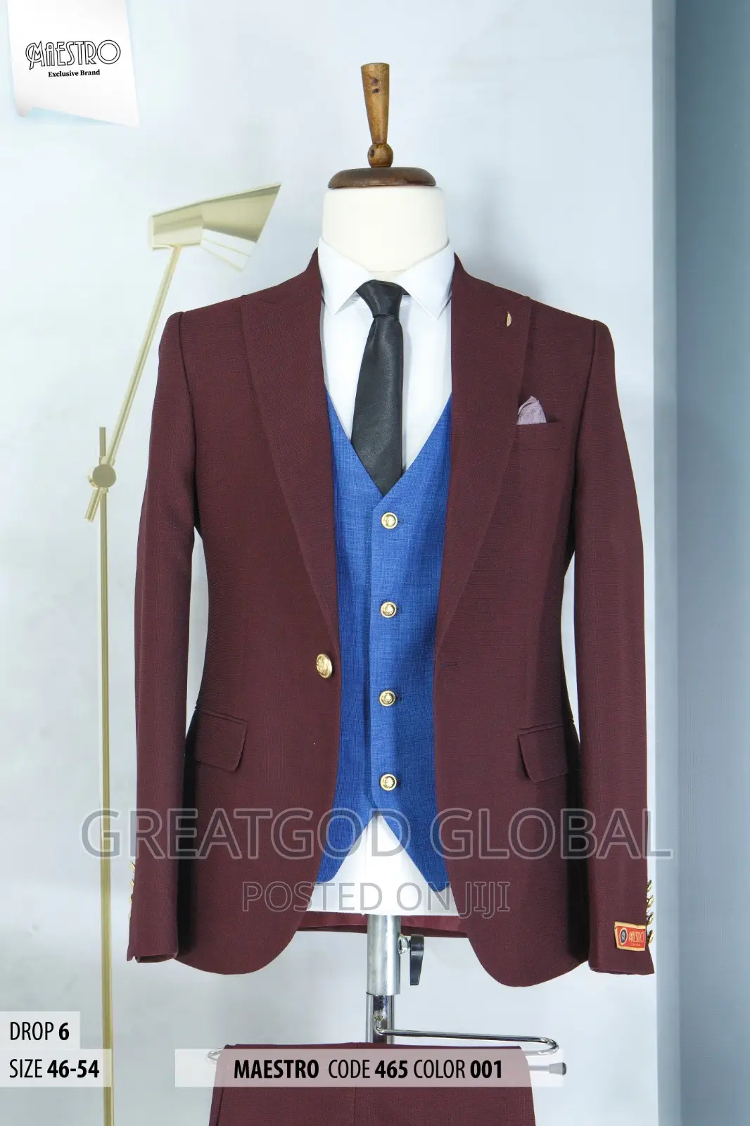 Maestro Suits Exclusive Brand Code 465 for Men