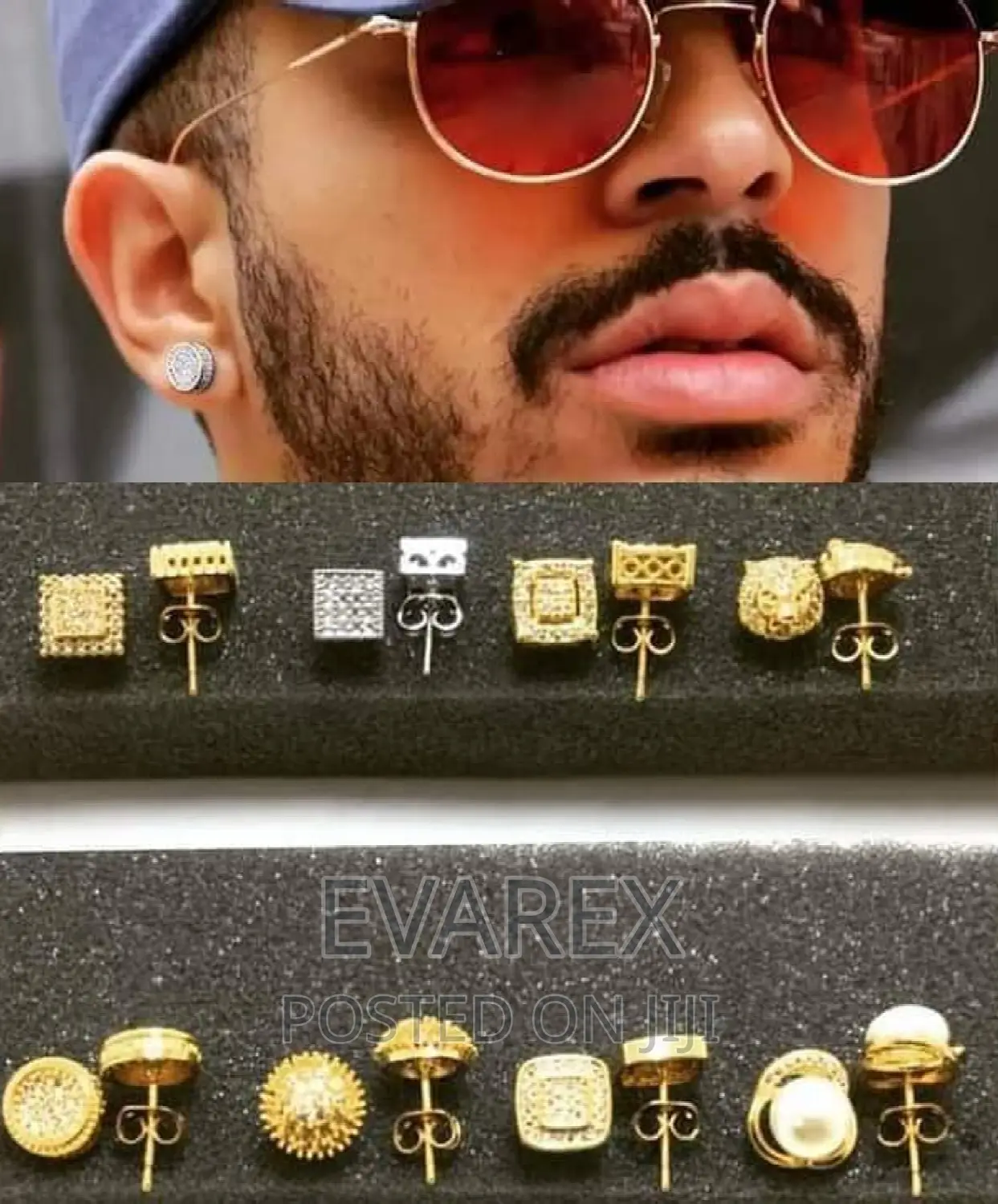 Non Tarnish Men Stud Earring