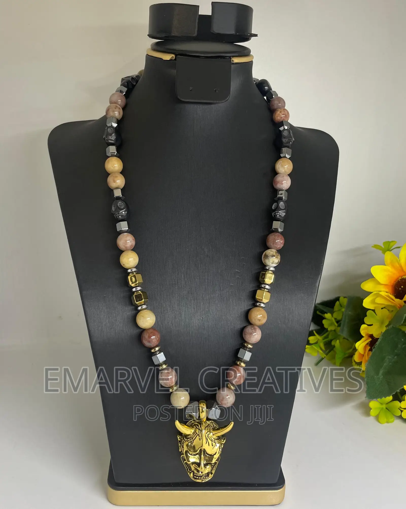 Quality Trendy Stone Beads Necklace for Unisex