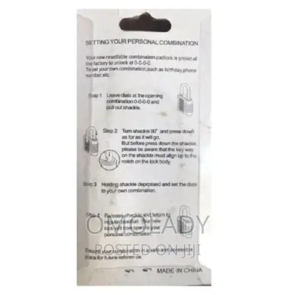 Resettable Combination Padlock - Rust Resistance