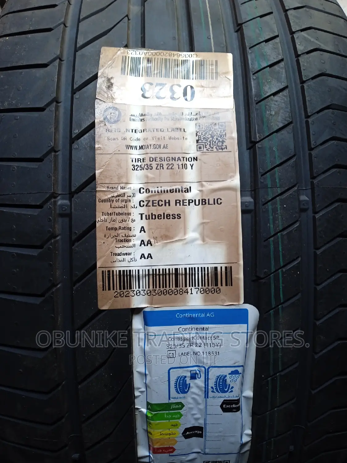 325/35r22 Continental Tyre
