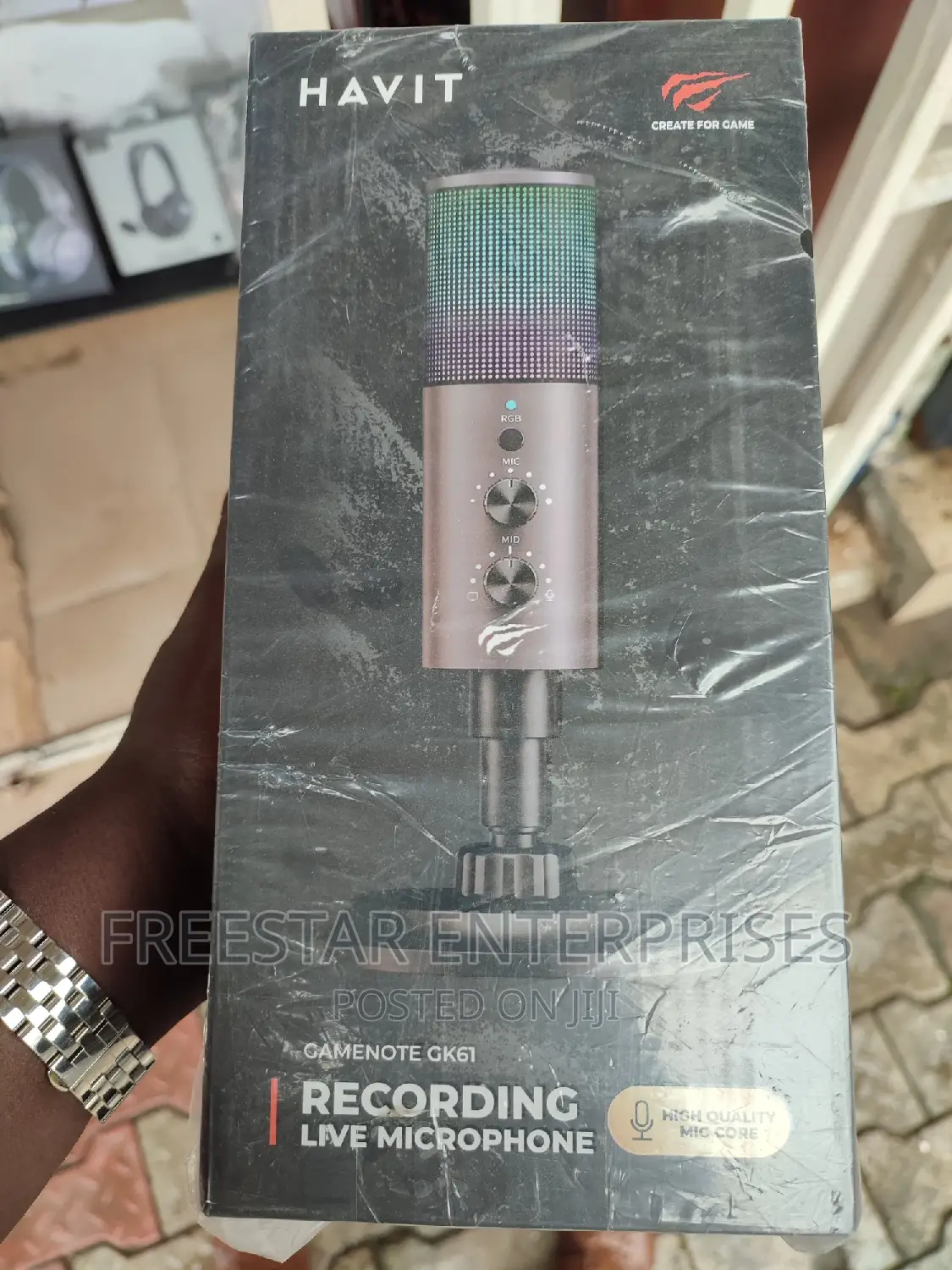 HAVIT GK61 Recording Live Microphone. RGB Gaming Microphone.