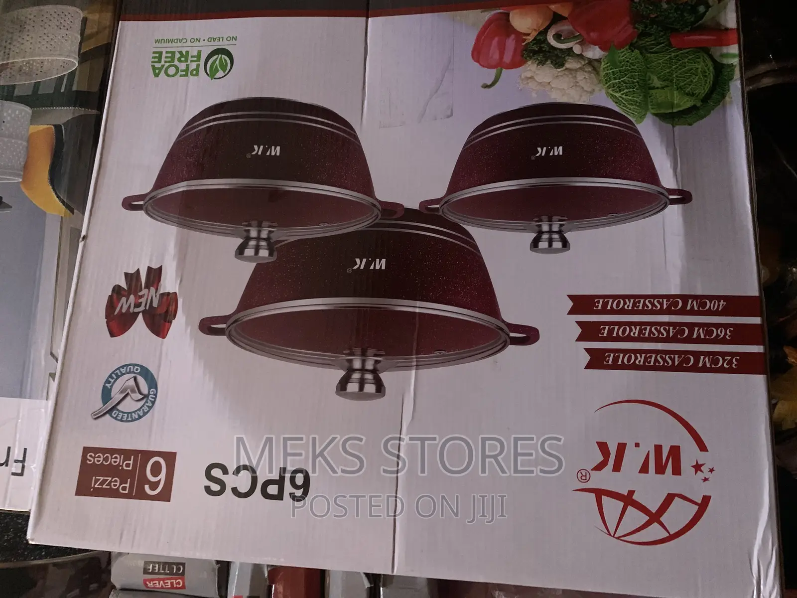6 PCS Set of Pot, 32cm, 36cm, and 40cm
