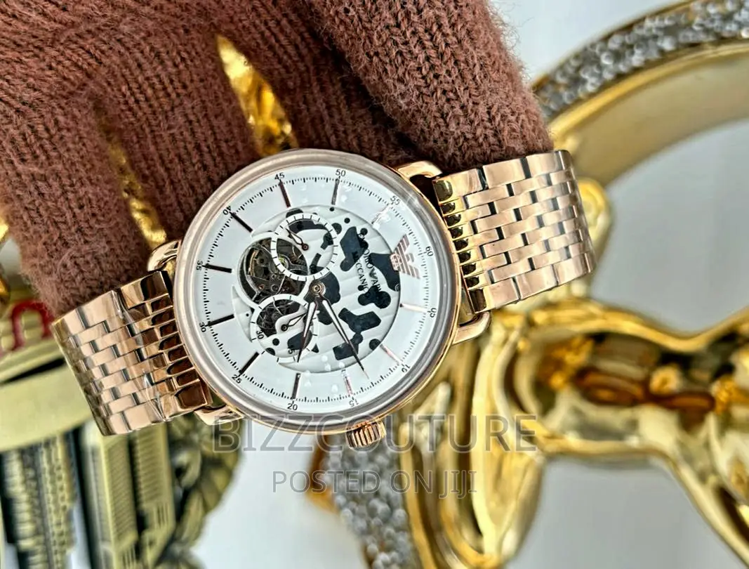 Original EMPORIO ARMANI Mechanical Gold Available in Store