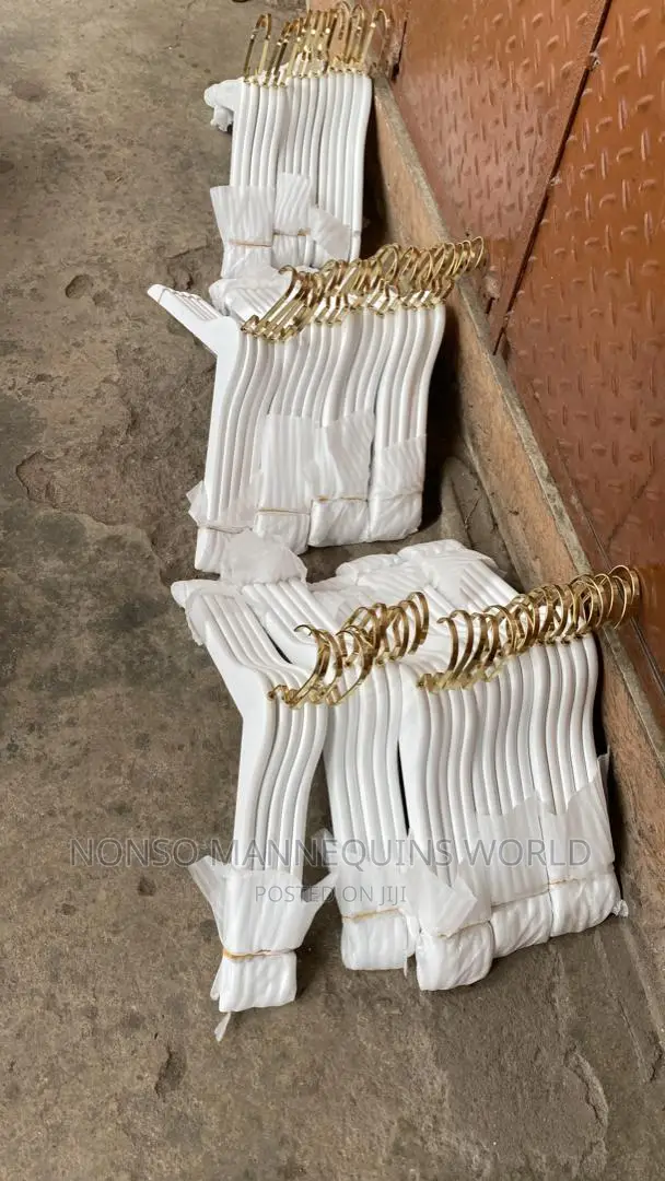 White Hangers With Golden Head
