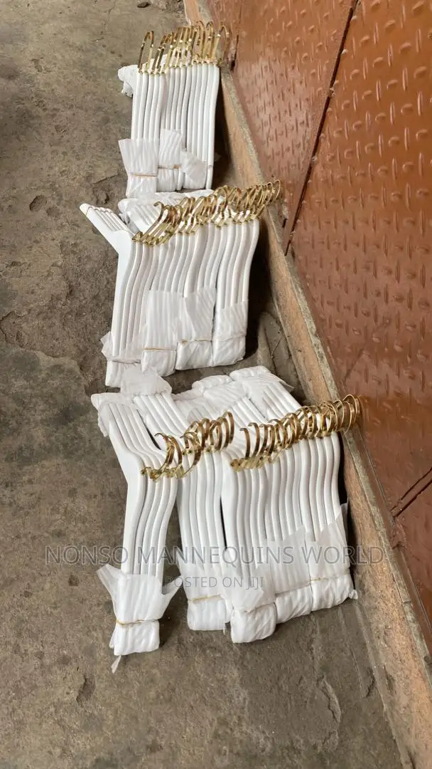 White Hangers With Golden Head