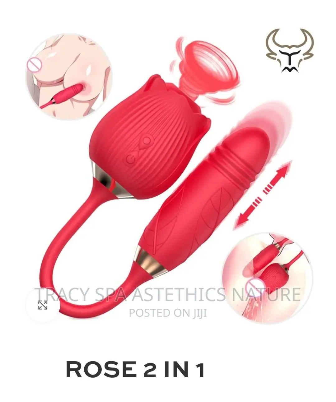 2in1 Clitoris Sucker and Vibrating Wand Dildo