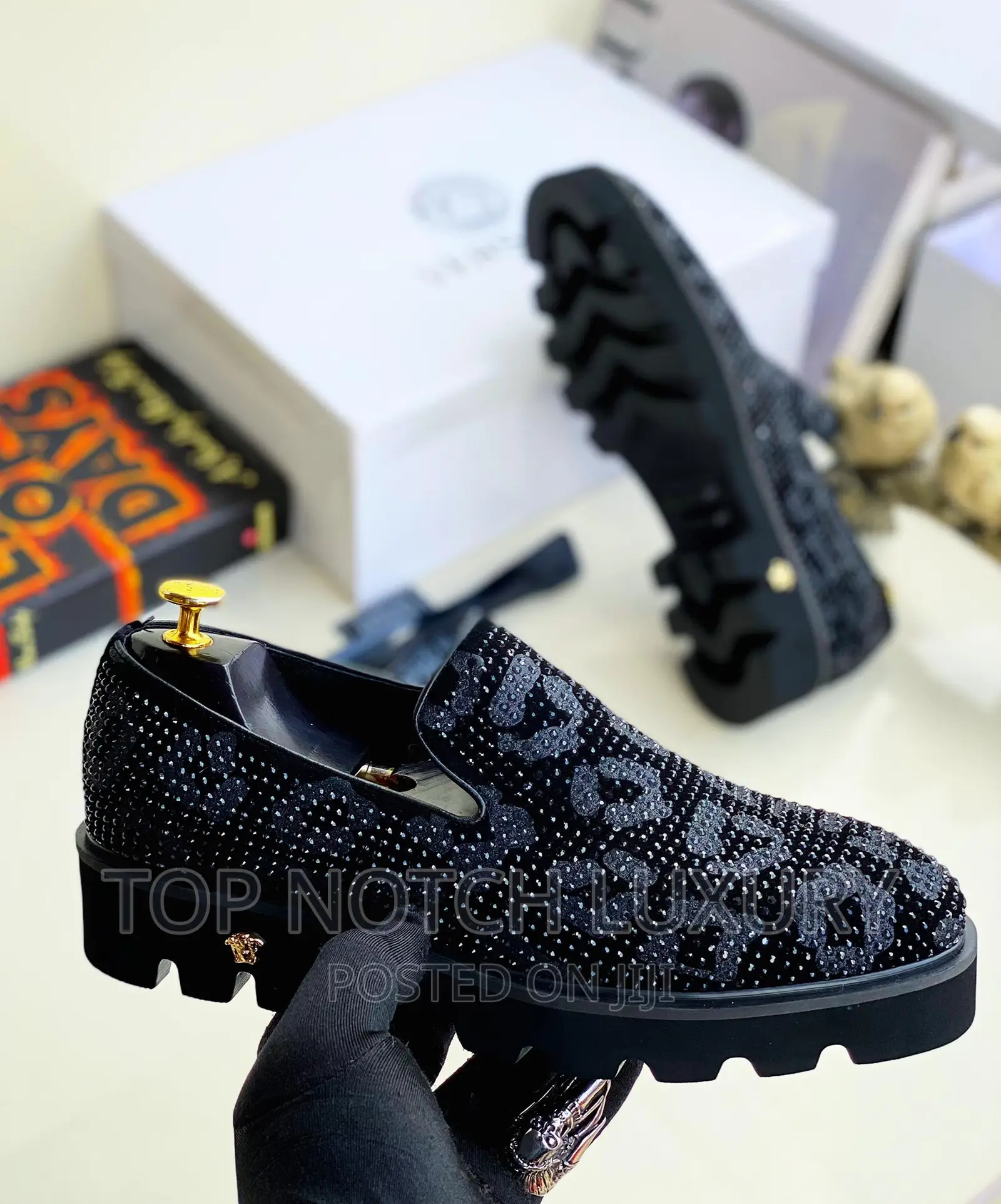 Versace Thick Quality Luxury Men Flat Shoe