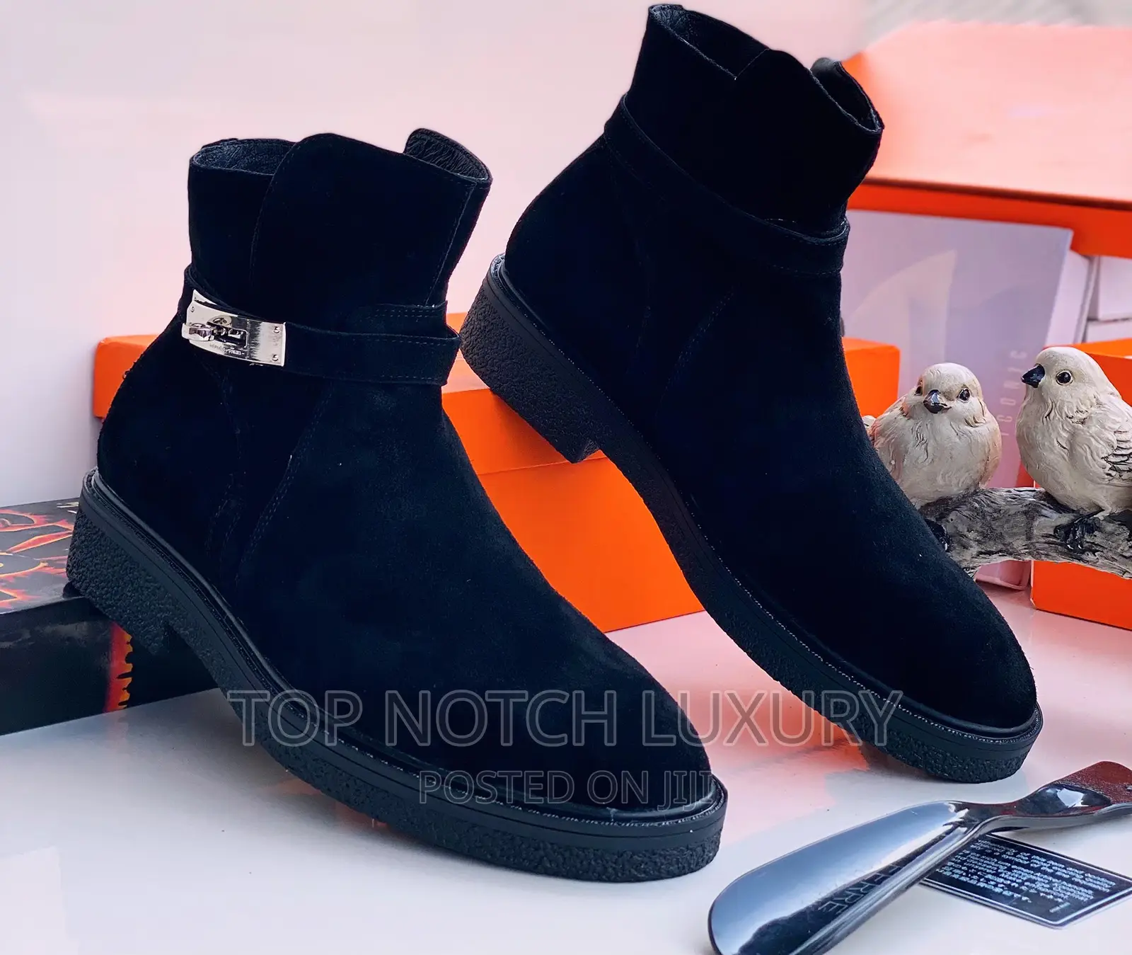 Original Hermes Men Women Lùxury Boot