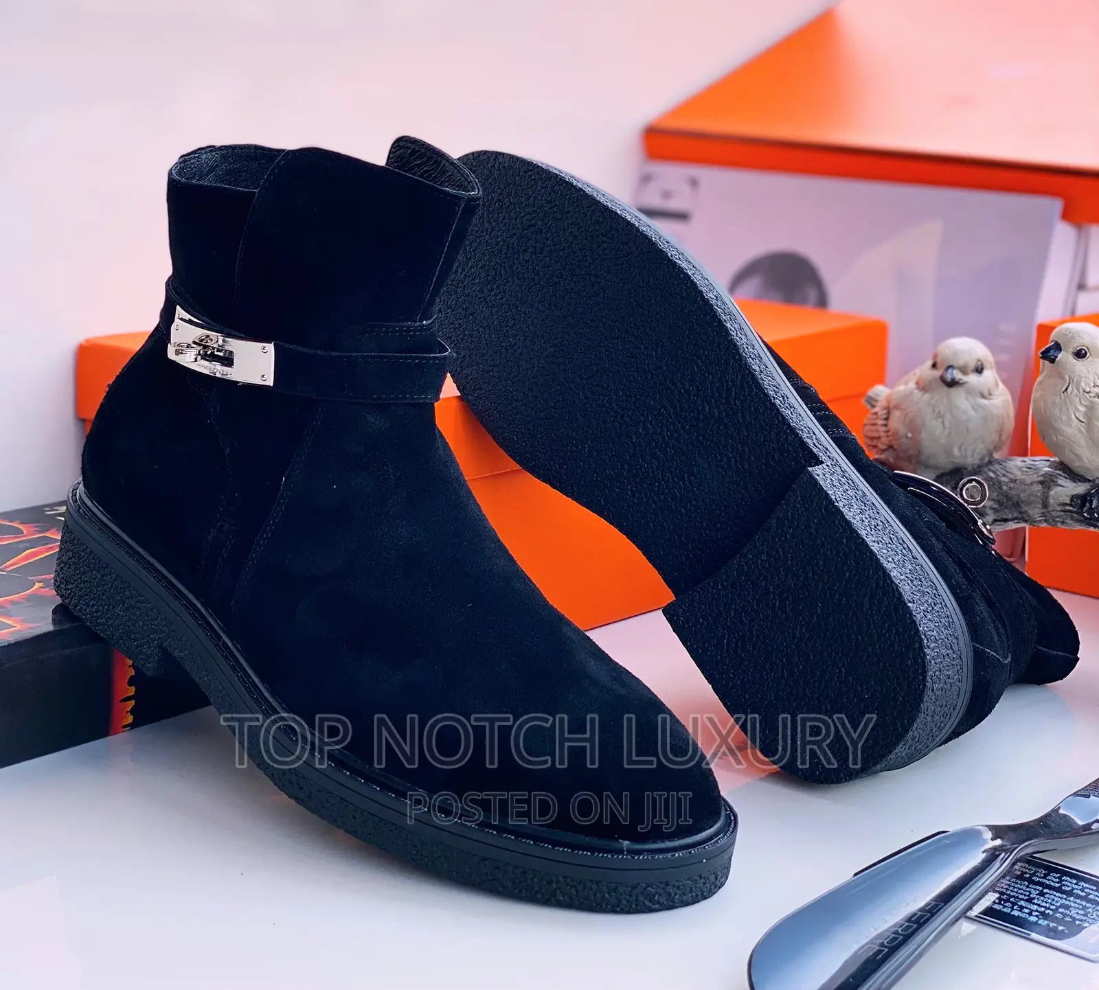 Original Hermes Men Women Lùxury Boot